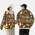 thumbnail image 4 of Balery Happy Thanksgiving With Gnome Sudadera ligera de manga larga con capucha y protección solar UPF 50+ para hombre y mujer, ideal para pesca y running-Medium, 4 of 7