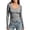#Black 1, variant on Women's Top Gingham Print V Neck Long Sleeve Fitted Casual Undershirt