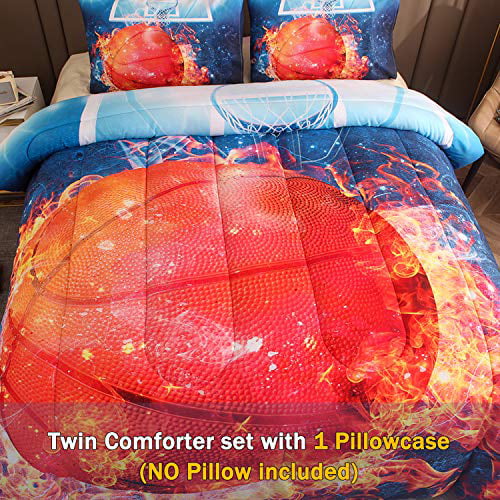 Twin Size Basketball Comforter Sets 3d, Sports Themed Twin Bedding