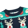 thumbnail image 4 of GYRATEDREAM Kids Christmas Sweater for Boys Girls Winter Long Sleeve Crewneck Knitted Pullover Reindeer Christmas Jumper Top for 5Y Blue, 4 of 7