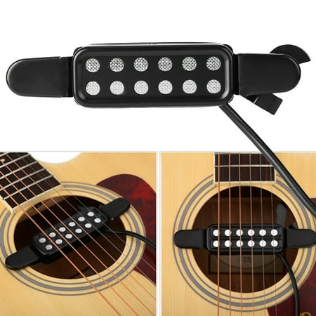 12-hole Transducer Microphone Acoustic Guitar Pickup Instruments Accessories , Guitar Pickup, Guitar Microphone