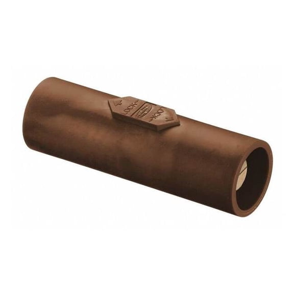 Hubbell Wiring Device-Kellems Double Connector, 600VAC/250VDC, Brown HBLDMBN