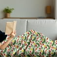 thumbnail image 3 of Vegetable Soft Flannel Fleece Throw Blanket, Vegetarian Cartoon Arrangement Pickle Onion and Tomatoes on Off White Backdrop, Cozy Plush for Indoor and Outdoor Use, 50" x 60", Multicolor, by Ambesonne, 3 of 5