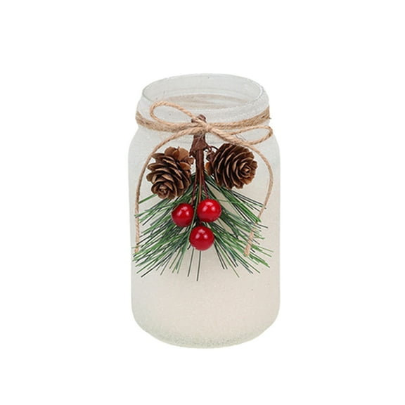 Michellecmm Christmas Scented Jar Candles Mason Jar Candles Decorative Holiday Candles Desk Decor for Home Holiday Party