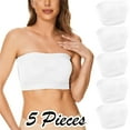 thumbnail image 2 of Dsscvnef Tube Tops 5 Womens Non Padded Bandeau Sprots Bra Strapless Convertible Bralettes Basic Layer Top Bra Strapless Swim Top Lace Bandeau Tube Crop Top, 2 of 6