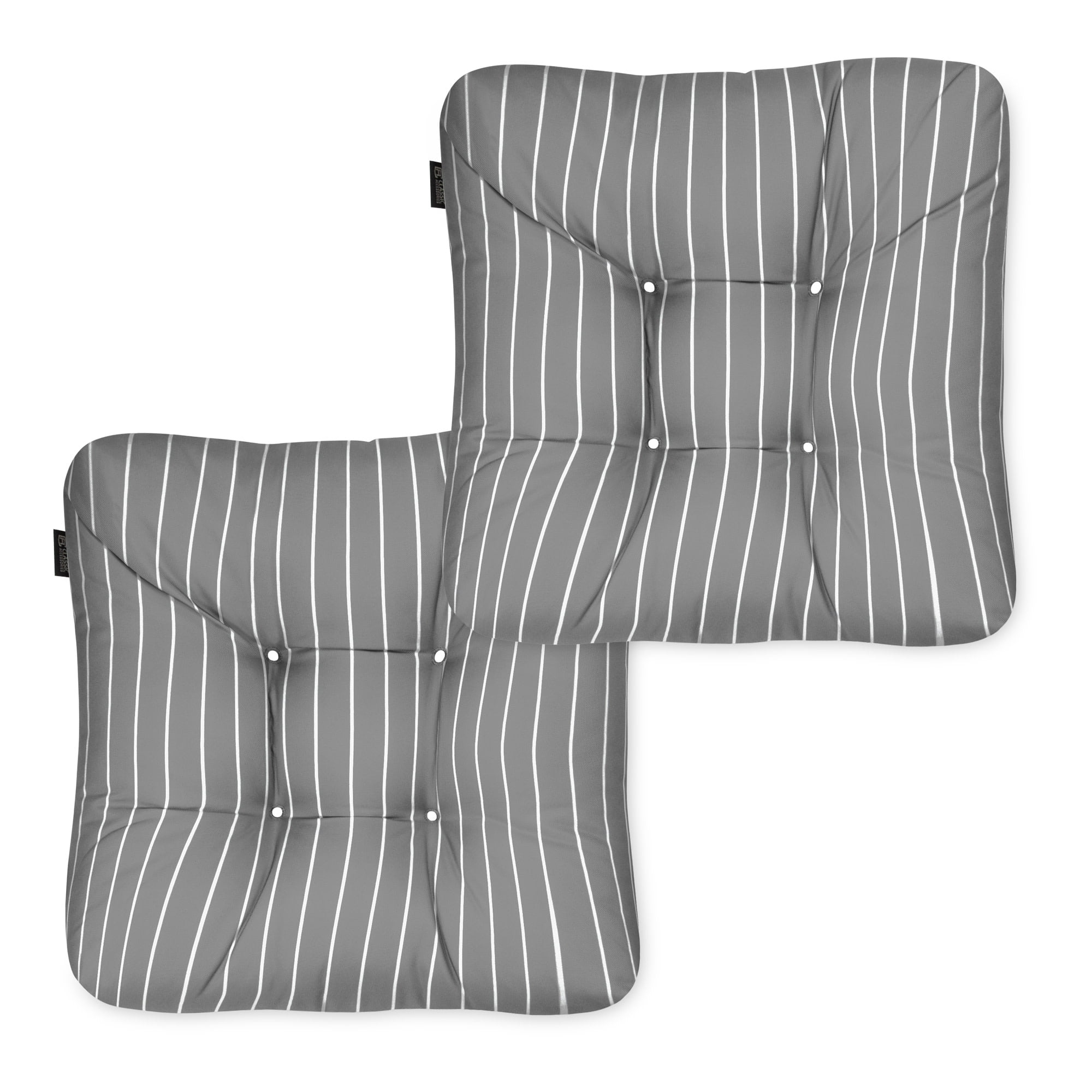 Patio Seat Cushion, 2 Pack, Moon Mist, Stripe, 19"W