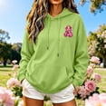 thumbnail image 2 of JOANKDMI Women's Boxing Gloves Pink Ribbon Hoodies Breast Cancer Awareness Graphic Pullover Sweatshirt Long Sleeve Pocket Drawstring Activewear Fight Like a Girl, 2 of 6