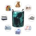 thumbnail image 6 of Laundry Basket, Halloween Gothic Skull Rose Laundry Hamper Waterproof Laundry Bag Clothes Hamper Laundry Bin with Handles for Bedroom, Living Room, Kids Room, 6 of 6