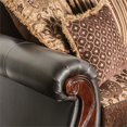 thumbnail image 6 of Furniture of America Lozano Faux Leather 3-Piece Sofa Set in Dark Brown, 6 of 6