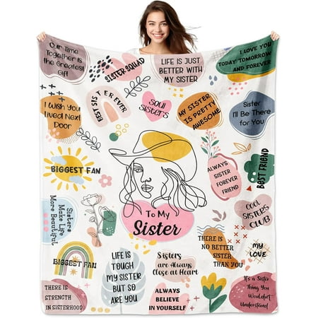 Sisters Gifts from Sister Gifts For Sister Blankets 60 x50 Sister Birthday Gift Sister Blanket from Sisters Best Sister Gift Ideas for Mother’s Day Graduation Valentines Christmas Sister Gifts Sisters Gifts from Sister Gifts For Sister Blankets 60 x50 Sister Birthday Gift Sister Blanket from Sisters Best Sister Gift Ideas for Mother’s Day Graduation Valentines Christmas Sister Gifts
