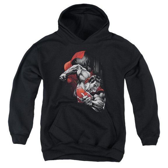 Superman - My City - Youth Hooded Sweatshirt - Large