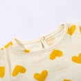 thumbnail image 3 of SONGGE Toddler Kids Baby Boy Girl Linen Outfit Sets Short Sleeve Heart Pattern T Shirt Tops Elastic Shorts Set 2Pcs Casual Summer Cartoon Comfort Clothing Sets, 3 of 6