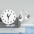 thumbnail image 2 of Reloj de pared,Reloj de pared con bailarina,reloj decorativo colgante.,estatua de cisne,Figuras de cisne de cerámica modernas,Escultura de animales Decoración centro de mesa, 2 of 8