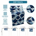 thumbnail image 6 of Navy Blue Geometric Moroccan Table Runner 48 Inches, Abstract Art Blue Ombre Modern Bed Runner Dresser Scarves Tabletop for Indoor Outdoor Parties/Ceremony/Banquet, 13" x 48", 6 of 8