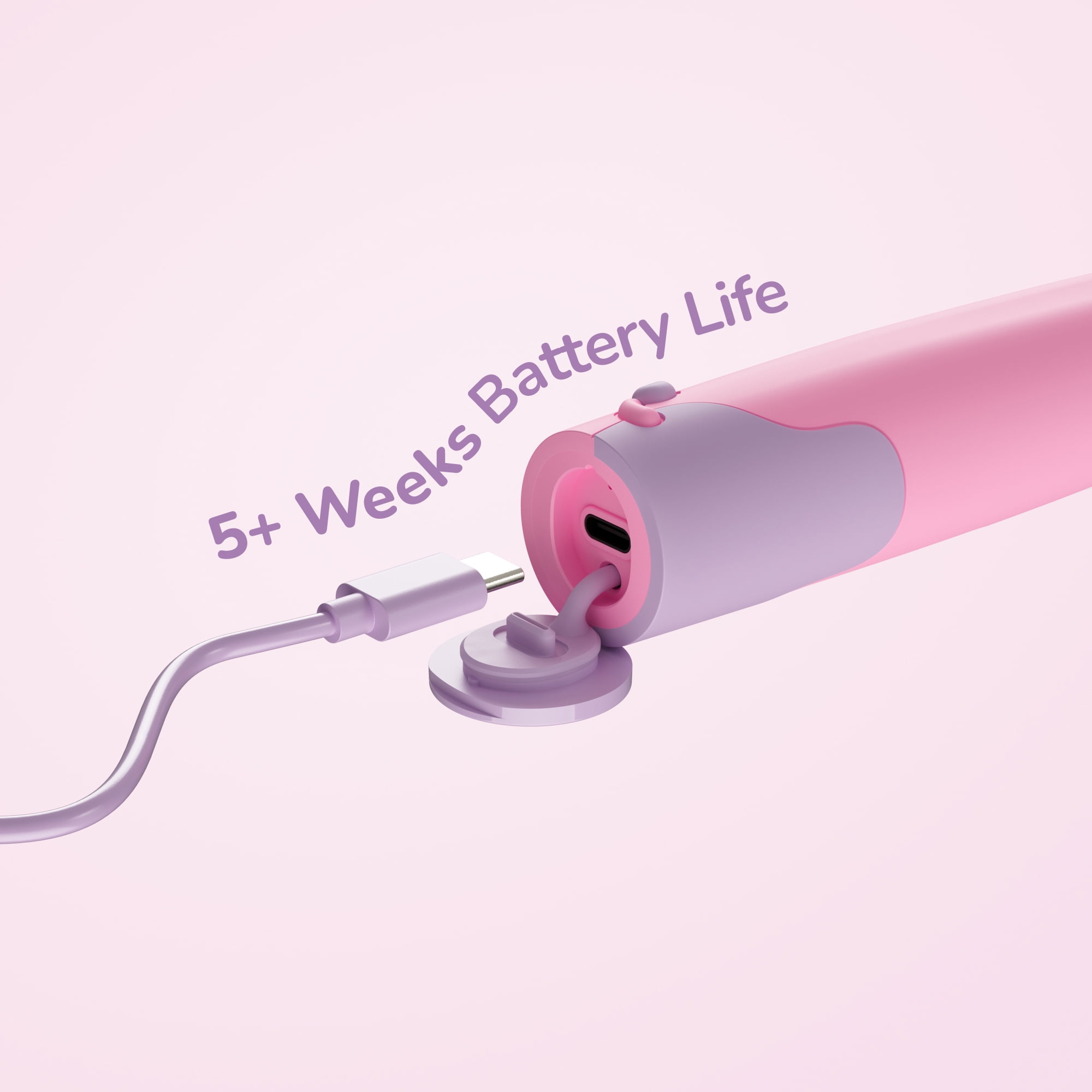 Ordo Kids Rechargeable Sonic Toothbrush - Squishmallows Patty - Pink