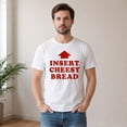 thumbnail image 2 of Insert Cheesy Bread Graphic T-Shirt, Unisex Classic Fit Cotton Tee, 2 of 9