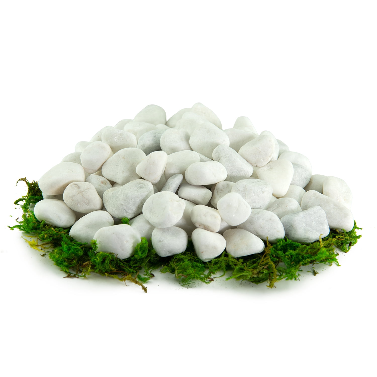 Porcelain White Pebbles Garden & Potted Plants 10 lbs, 1/4"