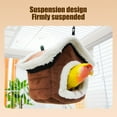 thumbnail image 5 of Luoshdecor Warm Bird Nest,Hand Weave Plush Bird Breeding Bed Parrot Snuggle Hut Conure House for Parakeet, Conure, Budgie, Cockatiel, Lovebird, 5 of 6