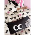 thumbnail image 3 of Smooffly Fundas de Almohada con Círculos Negros, Funda de Almohada Lumbar de algodón Blanco, Funda de cojín Decorativa para el hogar y la Oficina, 48 cm * 74 cm, 1 par, 3 of 5