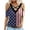 Blue, variant on OAVQHLG3B Summer Tops for Women 4th of July Outfits for Women Patriotic ShirtsWomen V-Neck Short Sleeve Printing Strappy Cold Shoulder T-Shirt Tops Blouses