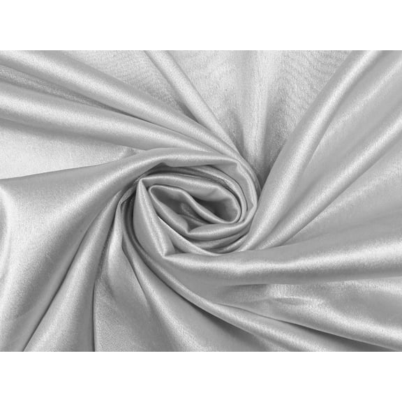 Soimoi Polyester Satin Sewing Craft ProjectsFabricWhite Solid By Yard 42 Inch Wide
