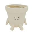 thumbnail image 3 of veasfak Smiling Face Planter Creative Decorative Vase for Office Living Room Desktop, 3 of 9