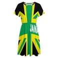 thumbnail image 4 of Jamaican, Jamaica Short Sleeve Dress Women Summer Evening Dresses Ladies Sundress, 4 of 7