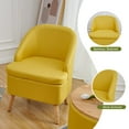 thumbnail image 2 of Accent Upholstered Club Cute Yellow Tub Chairs with Barrel Style, Comfortable Round Side Sofa Chair Sitting Sofa Chair for Living Room Bedroom Small Spaces, 2 of 4
