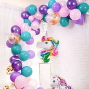 105 Pack DIY Balloon Garland Kit | Balloon Arch Unicorn Themed Party Decorations - Assorted Color