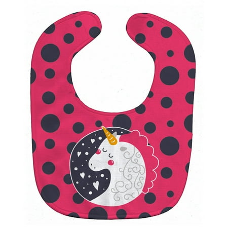 

Carolines Treasures BB7136BIB Unicorn Pink Polkadots Baby Bib 10 x 13 multicolor