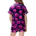 thumbnail image 4 of Leey-World Baby Girl Halloween Pajamas Girls Pajama Set With Cute Print Home Short Sleeve Shorts Pajama Set, 4 of 5