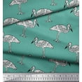 thumbnail image 2 of Soimoi Poly Georgette Fabric Heron Block Print Fabric by Yard 52 Inch Wide, 2 of 3