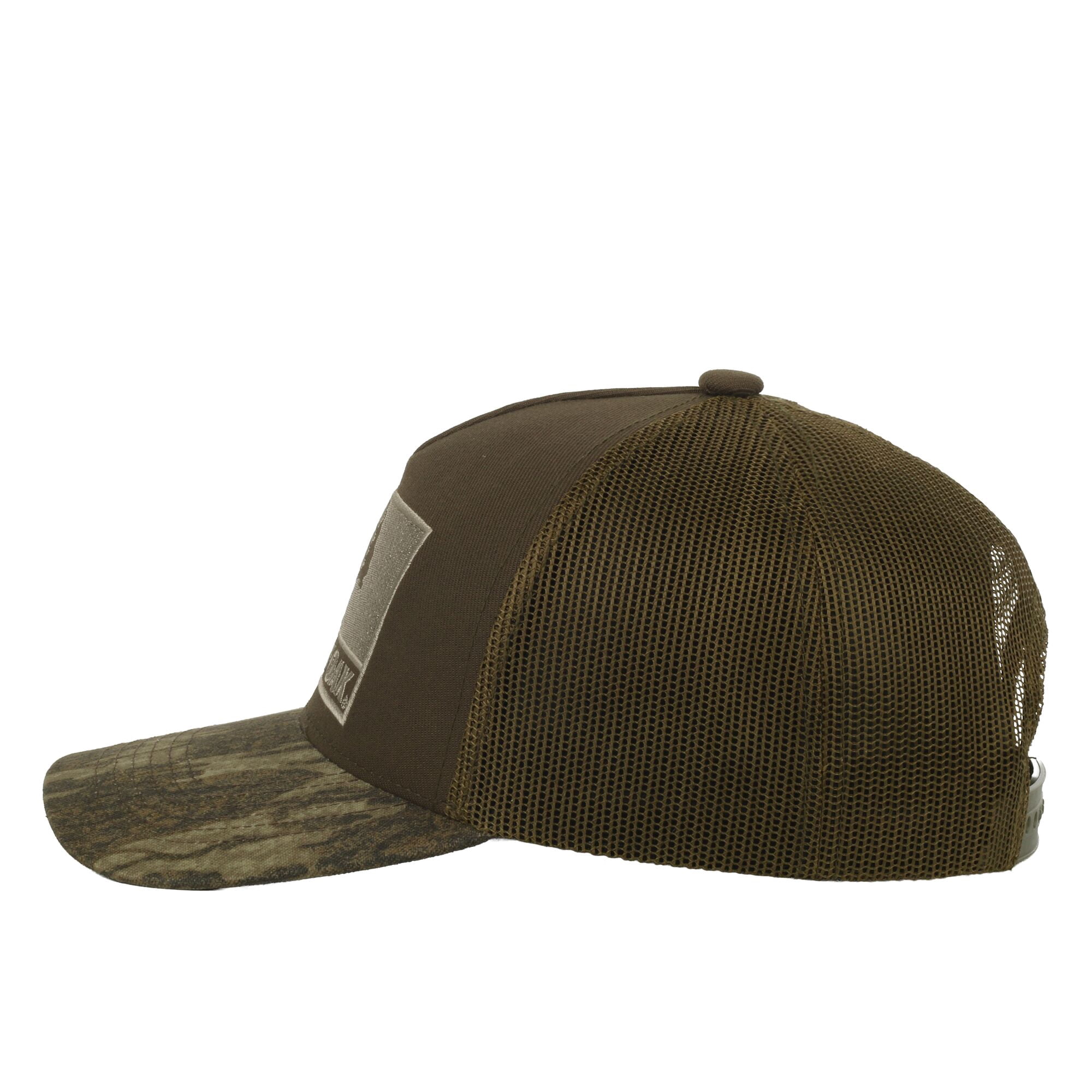 Mossy Oak® New Bottomland Camo Hunting Cap – Mid Profile Mesh Back Snapback, One Size