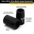 thumbnail image 2 of Titan 3/8in.-Drive Metric Impact Socket Set, 9-Pc., 2 of 4