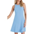 thumbnail image 2 of Sleeveless Solid Color Women Ribbed Mini Knit Tank Dress, 2 of 6