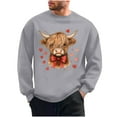 thumbnail image 2 of Yaoyar Mens Valentine's Day Printed Casual Long-Sleeved Round Neck Bottoming Sweatshirt Breathable And Comfortable Casual Top Long-Sleeved Round Neck Shirt Daily And Outdoor Sport Wear, 2 of 6