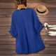 thumbnail image 5 of TaTaai Women's V-Neck Button Pullover, Long Sleeve Casual Blouse Top, Soft Versatile Shirt for Winter Spring and Fall, Perfect for Thanksgiving Events Gift, 5 of 5