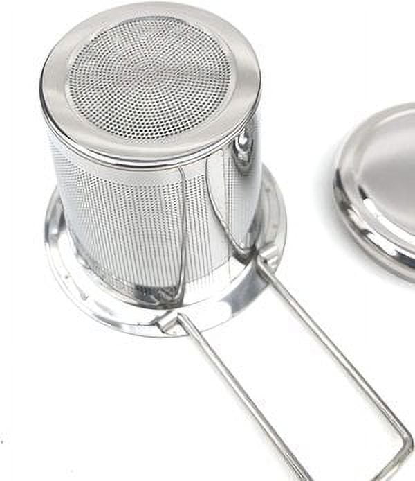 Stainless Steel Tea Infuser with Lid - Thumbnail 2