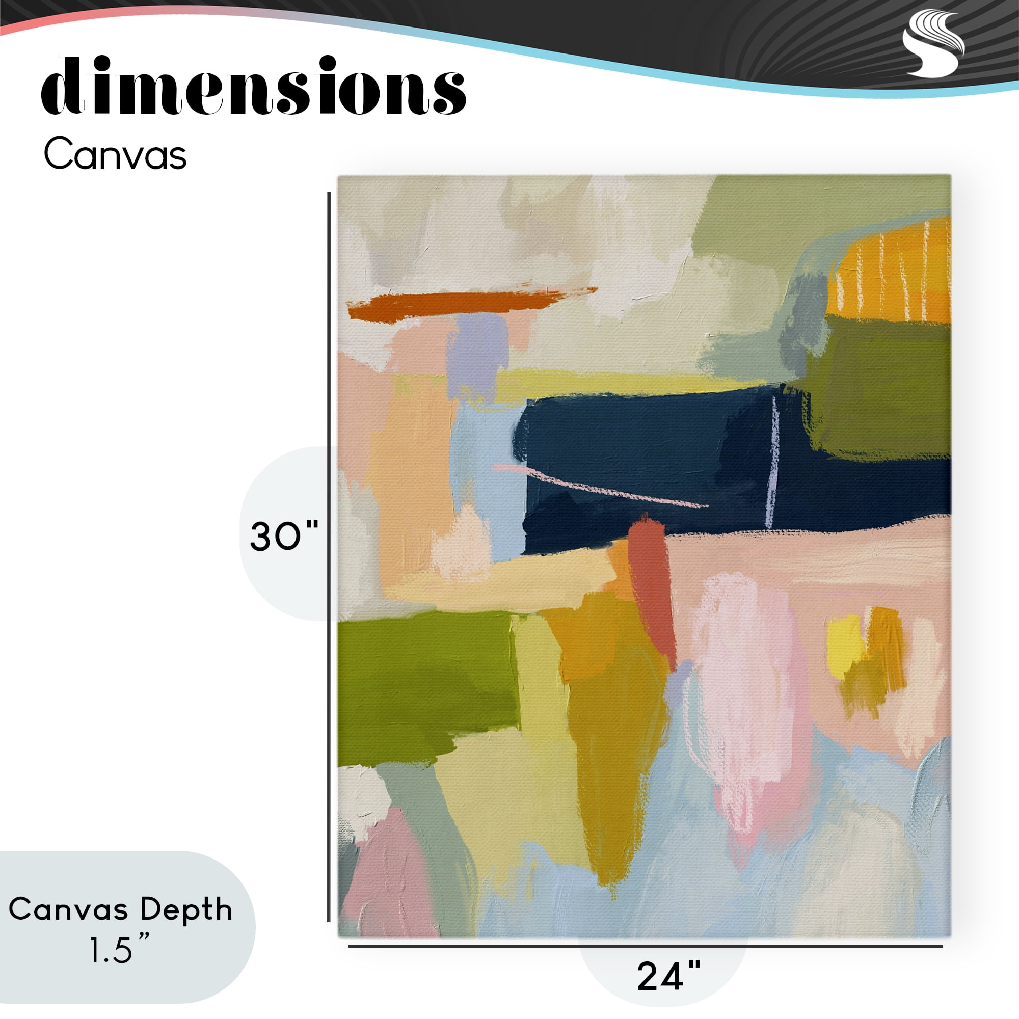 Stupell Industries Pastel Wonder Smattering Canvas Wall Art, design by Lisa Nohren