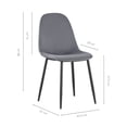 thumbnail image 4 of Sillas de Comedor Top Living Eames Terciopelo Gris, 4 of 9