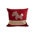thumbnail image 1 of SLYNSHome Housses de Coussin Décoratives Housses de Coussin Rouges Cheval Style Moderne Canapé Sofa Housses de Coussin pour Salon Chambre, 1 of 7