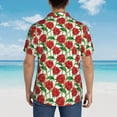 thumbnail image 6 of Xecao Rose Flowers print Hawaiian shirt - a stylish short-sleeve button-down for men, perfect for casual beach and tropical outings., 6 of 9