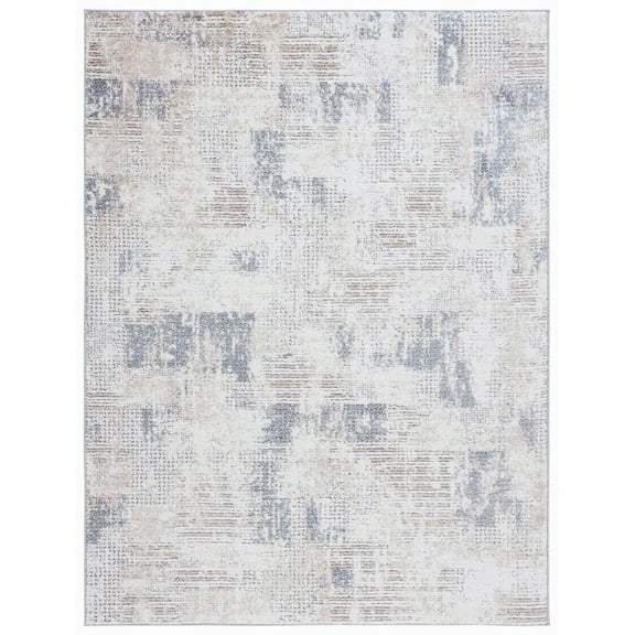 SAFAVIEH Opal Lanford Abstract Area Rug, Ivory/Grey, 5'3" x 7'6"