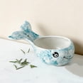 thumbnail image 4 of BotaniNest Blue Pottery Stripper Bowl Ceramic Peeling Bowl With Round Hole Sizes Shaped Efficient Leaf Removal Assembly Easy To Clean Kitchen, 4 of 7