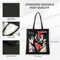thumbnail image 3 of GOSMITH Women's Large Capacity Shoulder Bag Gay Couple LGBTQ Pride Valentine's Day Initial Tote Bags for Women Canvas 14.1x15.7in, 3 of 6