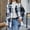 Blue, variant on Flannels for Women Casual Trendy Shacket Jacket Fashion Plaid Button Down Shirt 2025 Fall Coat Tops Blue L