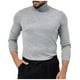 thumbnail image 1 of Blusa y camisas de cuello alto y manga larga para hombre, de color liso, muy elásticas, de punto con cuello alto y capucha, top de manga larga, top/camisa de cuello alto y manga larga, blusa para homb, 1 of 4