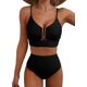 thumbnail image 1 of Bikini Herseas de 2 piezas con tirantes ajustables, tiro alto, negro, XL, 1 of 6