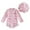 A241-Light Pink, variant on NIEWTR Baby Girl Swimsuit Long Sleeve With Hat Set Zipper Swimsuit Swimwear Beach Bathing Suit for Summer Vacation 18-24 Months Light Pink