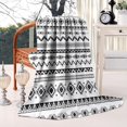 thumbnail image 2 of Black Geometric Striped Pattern Blanket,Comfortable Soft Flannel Throw Blanket,All Season,Warm Lightweight Blankets for Sofa Bed Couch Living Room Chair,60"x80", 2 of 4